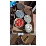 (5) Metal Coffee Cans