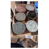 (6) Metal Coffee Cans
