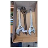 (3) Adjustable Wrenches