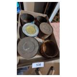 (6) Metal Coffee Cans