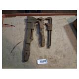 (3) Monkey Wrenches - All have rust