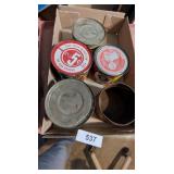 (5) Metal Coffee Cans