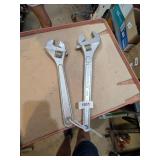 (2) Adjustable Wrenches