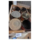 (6) Metal Coffee Cans