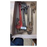 (4) Pipe Wrenches: (1) Cutter