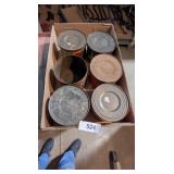 (6) Metal Coffee Cans