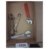 (4) Adjustable Wrenches: Craftsman, Bostitch,