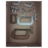 (2) Large Standard Clamps & Other Clamps
