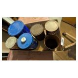 (6) Metal Coffee Cans