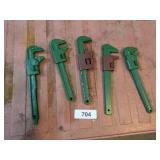 (5) Pipe Wrenches