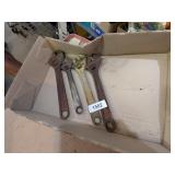 (4) Adjustable Wrenches - Some Rust