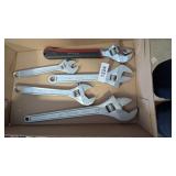 (5) Adjustable Wrenches