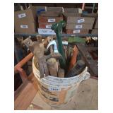 Bucket w/ Assorted Hammers