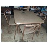 Card Table w/ (4) Chairs & Other