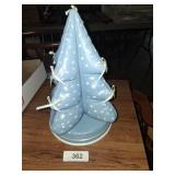 Homemade Ceramic Christmas Tree w/ Base