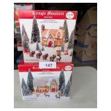Cringle Mountain Lighted Barn & House