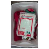 Tote w/ Lid + Assorted Christmas