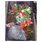 Tote w/ Assorted Christmas Items