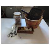 Apple Basket w/ Dust Pan, Scissors, +