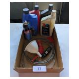 Partial Motor Oil, Power Steering Fluid, +