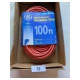 100ft GE Indoor/Outdoor Grounded Cord