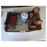 Clock Radio, Hand Weights & Scale