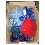Christmas Tins, Ornaments & Lights