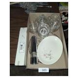 Candy Dish, Cups, Plate & Serving Dish