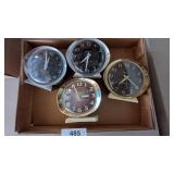 (4) Alarm Clocks - (2) Are Vintage