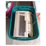 Tote w/ Lid, Commodore Keyboards, Cords, +