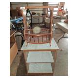 Magazine Rack Side Table & Small Bookshelf