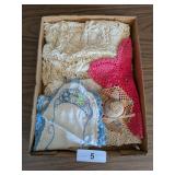 Assorted Doilies & Stitch Pieces -**