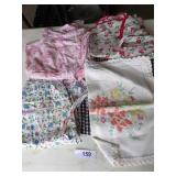 Vintage Aprons, Table Runner & Table Cloth