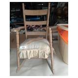 Vintage Kids Wooden Rocking Chair