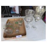 Holly Pitcher, (3) Christmas Glasses &