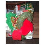 Poinsettia Tree Topper, Small Wreath, Gift Bags &