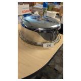 Kromex Chrome Cake Dome & Cake Plate