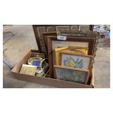Assorted Frames, Some Vintage Prints, +