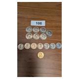 (7) Susan B. Anthony Dollars, (1) Sacagawea,