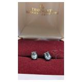 Pierced Aquamarine? Earrings - marked .925