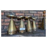 (4) Brass Tone Ceiling Lights
