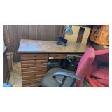 Desk, Office Chair & Lamp -**