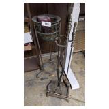 Standing Candle Holder Silver Tone Frame +