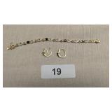 Bracelet & Earring Set - Marked .925