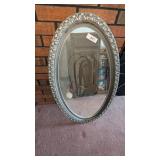 Oval Mirror w/ Ornate Frame