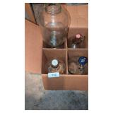 (4) One Gallon Glass Jugs + (1) Glass Gallon Jar
