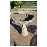 Very Heavy Concrete Bird Bath (2 pieces)