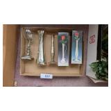 Silver Tone Bud Vases