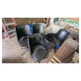 (6) Black Vinyl Kitchen Bar Stools