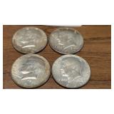(4) Kennedy Half Dollars